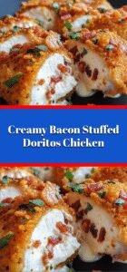 Creamy Bacon Stuffed Doritos Chicken