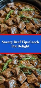 Savory Beef Tips Crock Pot Delight